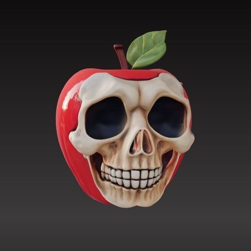 Apple - SKULL様 🍎 apple skull・ STL File for 3D printing・Cults