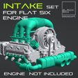 FOR FLAT SIX INUIT AKE ser a @blackboxSTL ENGINE NOT INCLUDED conjunto de admissão de ar para motor de seis cilindros 1-24