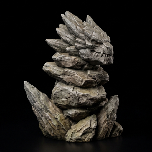 Dragon Totem Objective Marker - DnD Tabletop Terrain STL 3D model