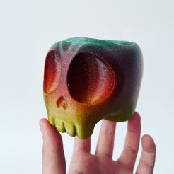 20220502_161749730_iOS.jpg STL file Skull Pot・3D print design to download
