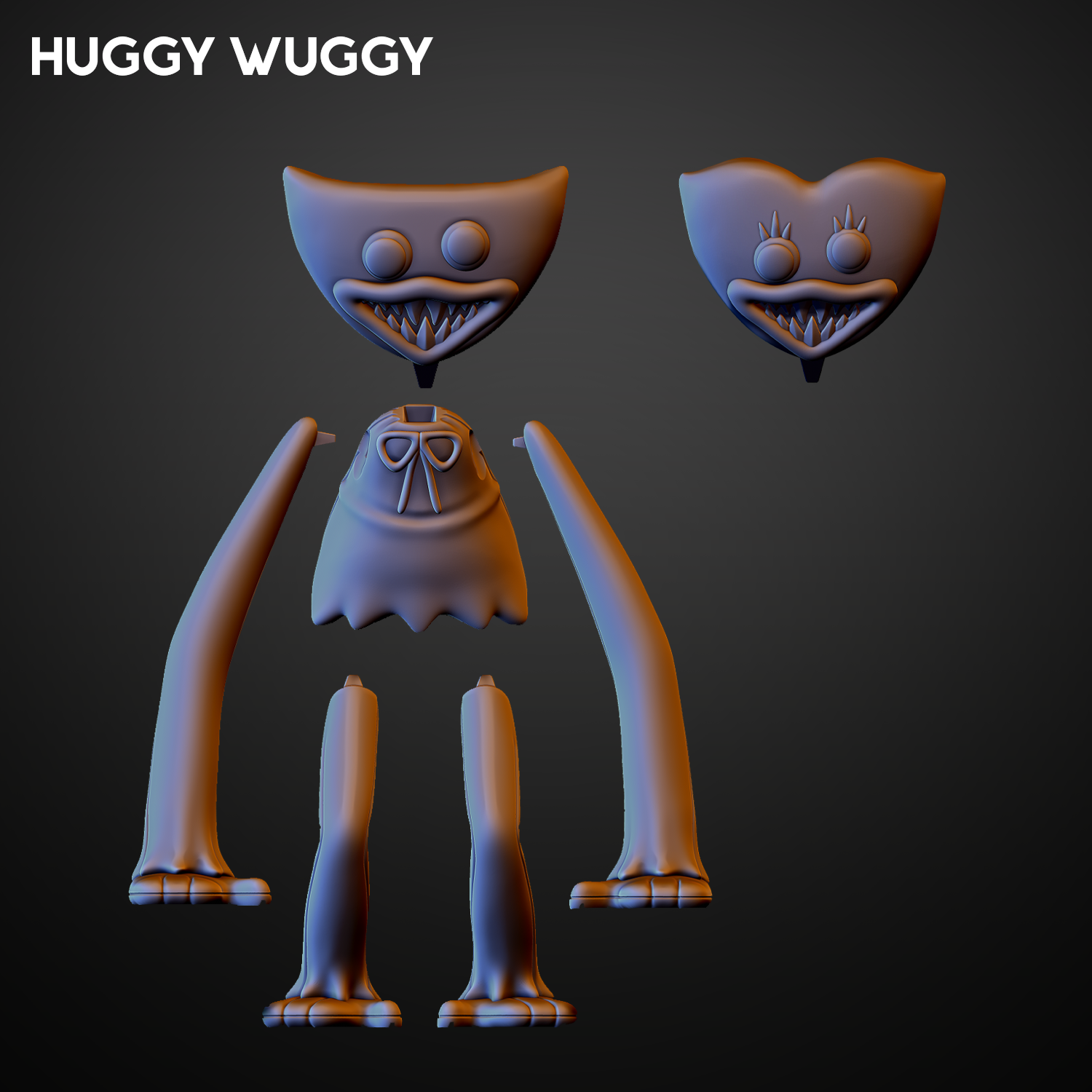 Descargar Archivo Stl Poppy Playtime Huggy Wuggy • Modelo Imprimible En 3d ・ Cults