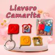 Llavero _Camarita car Keychain photo camera instagram with photo frame