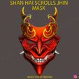 01.jpg Shan Hai Scrolls Jhin Mask - Jhin God - League Of Legends 3D print model