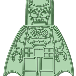 Batman_e.png STL file Batman lego whole cookie cutter・Template to download and 3D print