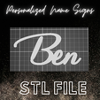 Stl-file-5.png Ben Name sign / Personalized name plate / Cake topper /customized Name