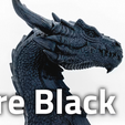 black.png Dragon Head Phone Stand / Headset Holder