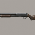 Ref.png Classic Pump-Action Shotgun – Realistic 3D Model
