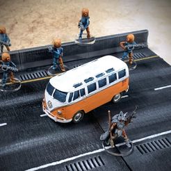 Car1.jpg Archivo STL gratis Volkswagen Microbus (escala 30mm)・Objeto de impresión 3D para descargar