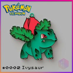 LLAVERO-IVYSAUR-F.jpg STL file IVYSAUR KEYCHAIN / POKEMON KEYCHAIN COLLECTION・3D printer model to download