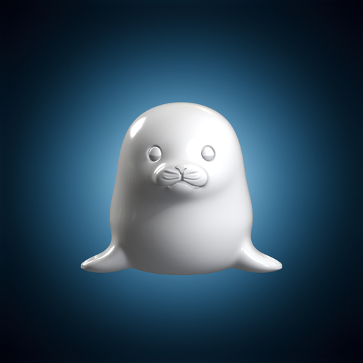 Cute Seal 3D Print Model Animal Figure