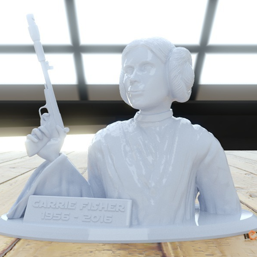 Capture d’écran 2016-12-30 à 15.53.09.png Archivo STL gratis Carrie Fisher Memorial Busto - 1956-2016・Diseño de impresión 3D para descargar, Geoffro