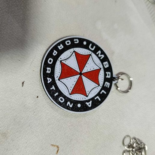 ☂️ RESIDENT EVIL UMBRELLA CORP KEYCHAIN・ 3MF File for 3D