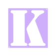 letter k.stl LETRA KSTENCIL