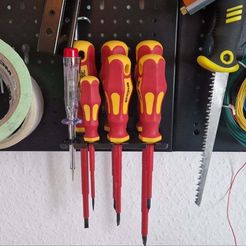 Holder for Electrician Screwdriver Set 7pcs 012 I for screws or peg board