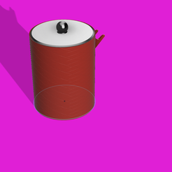azucarera-v2.png Fichier STL gratuit Sucrier avec porte-cuillère/Sugar bowl with spoon holder・Objet à télécharger et à imprimer en 3D