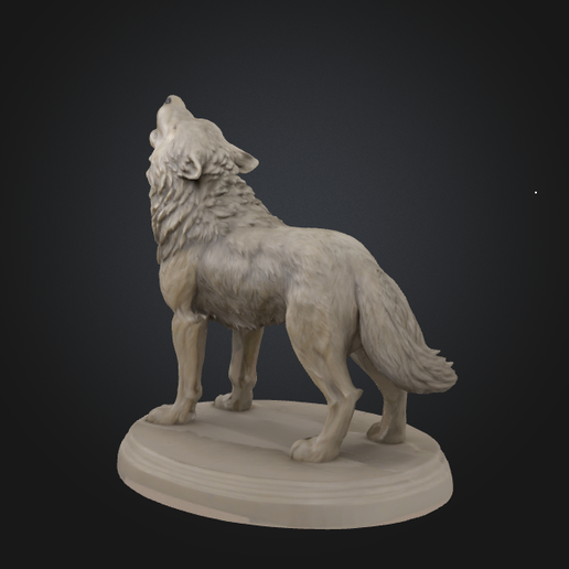 howling wolf 3D model