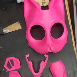 Neo Neko - máscara de gato de ciencia ficción para cosplay - archivo stl digital para impresión 3D