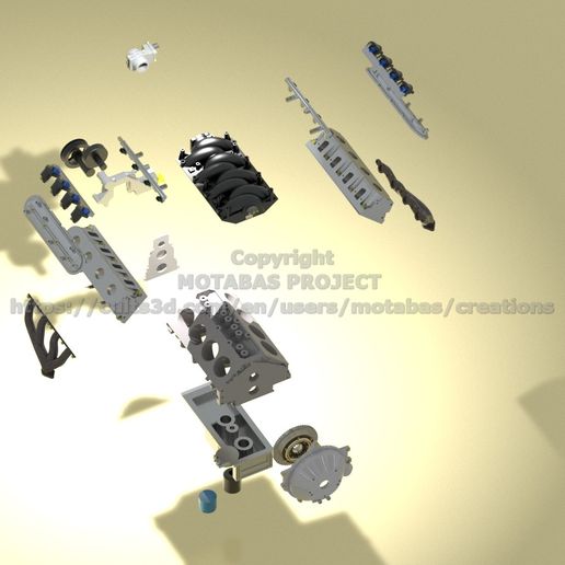 LS3_EXPO_3.jpg STL file CHEVROLET LS3 - ENGINE・3D printing model to download, motabas