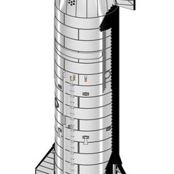 Ship24.jpg SpaceX Ship24 (high detail) 1:100 Rocket