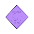 Cocaine sign.stl Free STL file COCAINE BEAR SIGN・3D printing idea to download