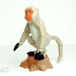m02.jpg Free STL file Bing-shen year of Formosan monkey・3D printing idea to download, Amao
