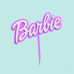 topper-barbie-tipografia.png barbie model 3d topper