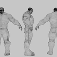Wireframe.png Hulk Lowpoly Rigged