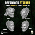DREADLOCK STALKER FAN ART INSPIRED BY STALKER FROM Gi JOE a |@Rstrn | Dreadlock Stalker Head for Action Figures