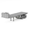 Clay-M871A2-Semi-Trailer-1.jpg M871A2 Military Flatbed Semi-Trailer STL – Tactical Cargo Trailer – HO Scale 1/87