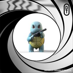 Squirtle.png Бесплатный STL файл Сквиртл Джеймс Бонд!・3D-печать объекта для загрузки