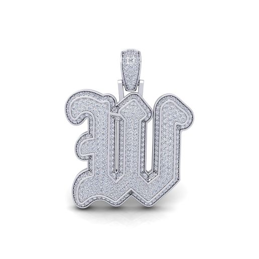 capital latter  W 3d Model and Render 3D model