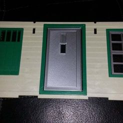 20190506_214717.jpg Free STL file Playmobil 1976 Western Union Fort Headquarters (nr 3419, 3806, 3773) or Western building (3422, 3423, 3424 etc.) custom "steel"door・3D printable model to download