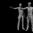 001.jpg Free STL file Pulp Fiction - Vincent Vega and Jules Winnfield・Template to download and 3D print