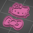 kitty3.png Cutter/Cookie cutter Hello kitty + bow seal and cutter separately