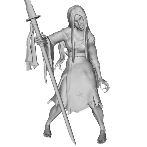 🎨 Hisako killer instinct fan art・ OBJ File for ・Cults