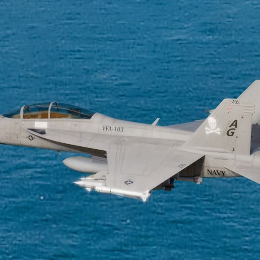 1_FOCUS.jpg F18F Super Hornet-Rigged-with Cocpit - Changeable decal and text Low-poly