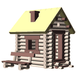 008.png Log Cabin House Constructor Toy