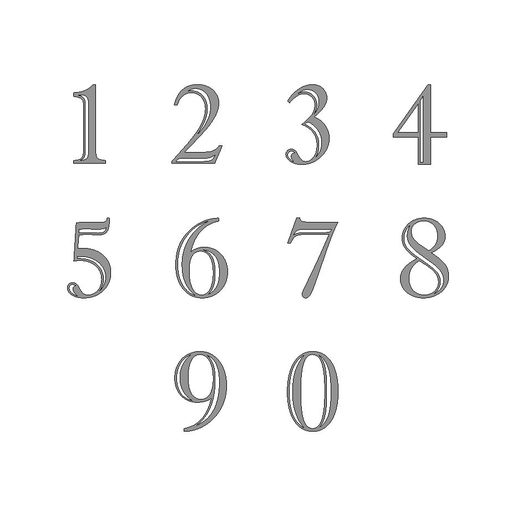 🧑‍🎨 Zahl Imprint MT Shadow Font Number・ STL File for 3D printing・Cults