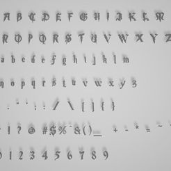 Καταγραφή.jpg Archivo STL Letras, números y símbolos mágicos・Objeto imprimible en 3D para descargar