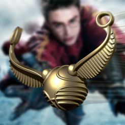boccino-con-harry.jpg Fichier STL Harry Potter, pendentif mouchard d'or・Modèle pour impression 3D à télécharger