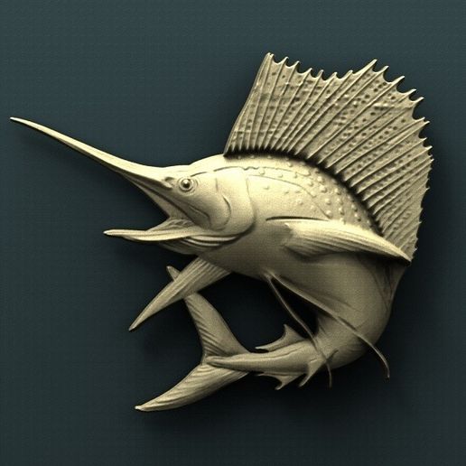 B182.jpg Free STL file Swordfish・3D printing model to download, stl3dmodel