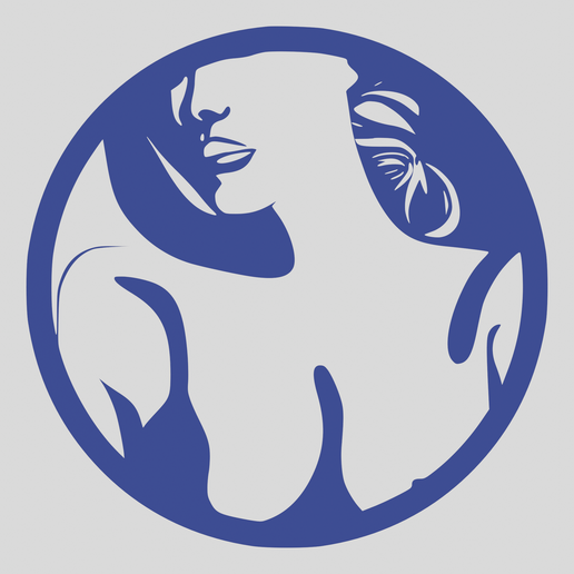 Minimalist Abstract Female Form Wall Art 3D model