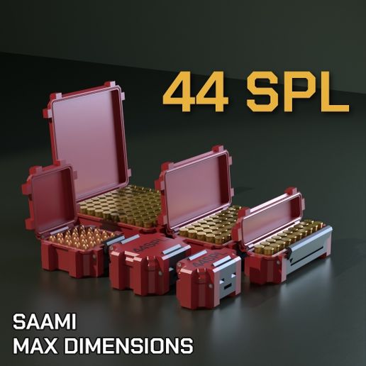SBOX AMMO BOX 44 S&W Special AMMUNITION STORAGE 10/20/25/50/100 ROUNDS CRATE ORGANIZER 44 special