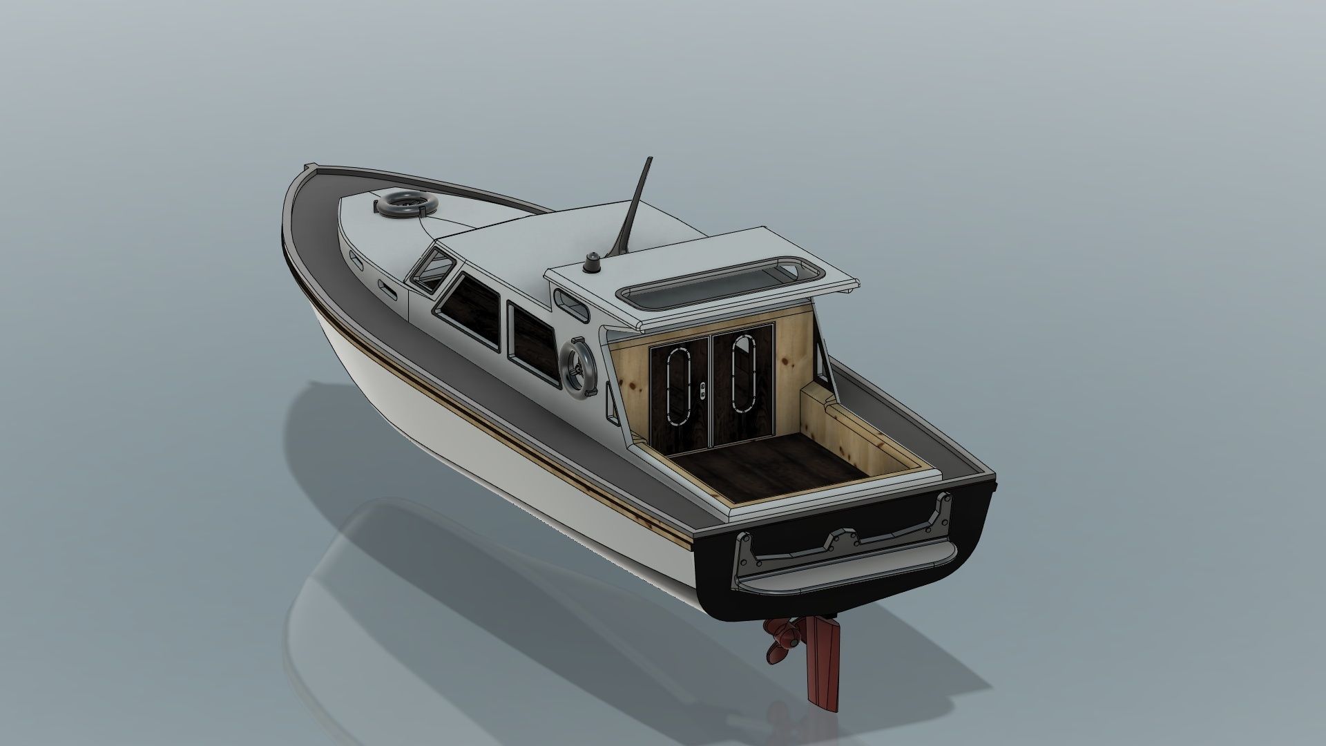 100% loď v7nonrender2.jpg STL file Micro RC boat・Design to download and 3D print, maca-artwork