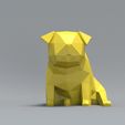 pp06.jpg Low Polygon Pug dog model 3D print model