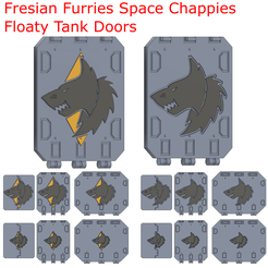 Space-Wolves-Floaty-Tank-Doors.png STL file Fresian Furries Space Chappies Floaty Tank Doors・3D printable model to download