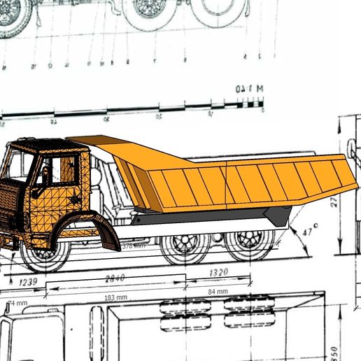 🚁 kamaz 5511 tipper dumptruck wpl・Бесплатный STL для 3D-печать・Cults