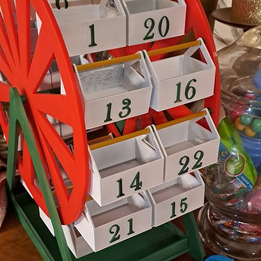 STL file Grande roue de l'avent - advent calendar ferris wheel 📅 ・3D ...