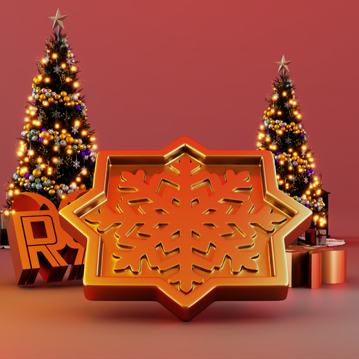 render_f.png Christmas Snowflake Tray