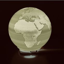 b1e684257d12f35ef8178c3bf9387705_preview_featured.jpeg Spherical Lithophane - World Map 12cm remix